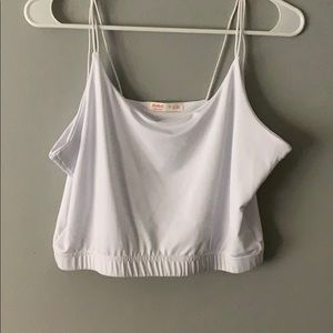 Romwe white strap tank top